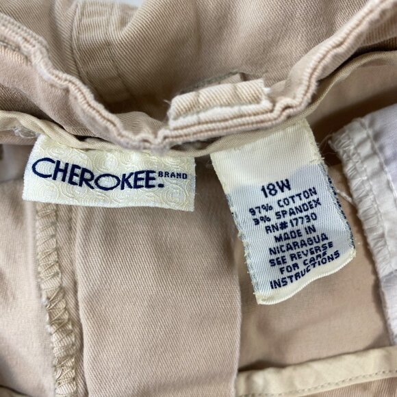 Cherokee Womens Beige Pants with Back Pockets Size 18W - Picture 5 of 6